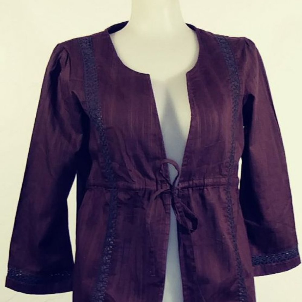 BILLABONG BROWN COVER UP SHIRT TOP M MEDIUM